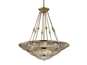 GIOTTO 1898/14-C - Gold plated chandelier with crystal _ Possoni Illuminazione